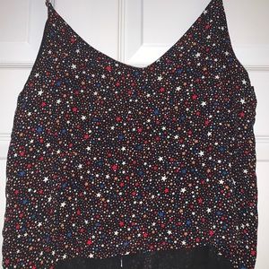 Madewell Star Print Camisole Button Down Tank sz 6